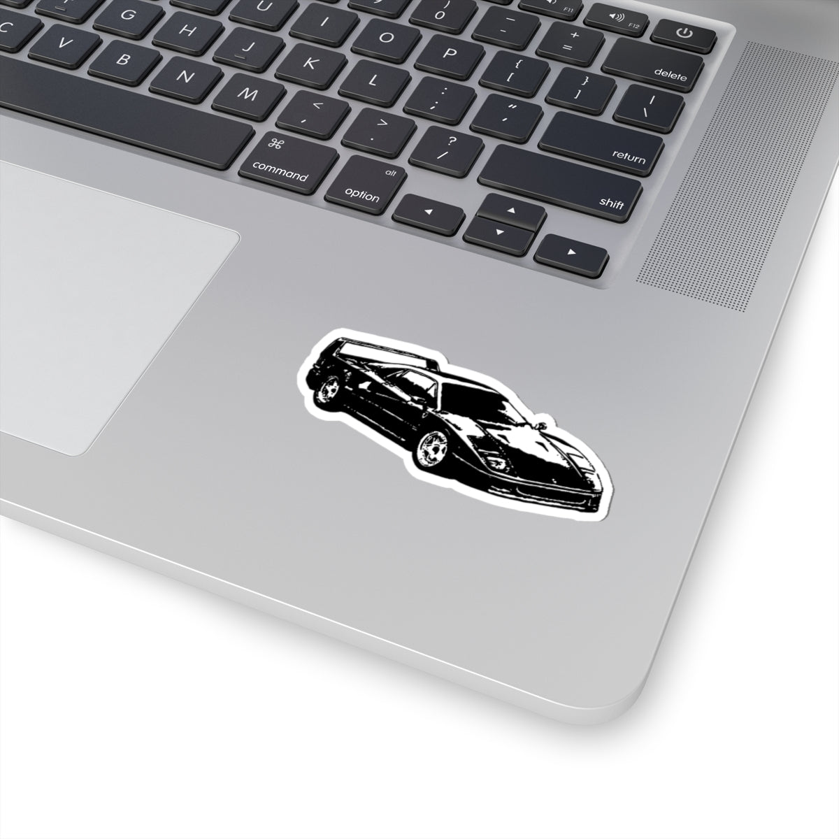 Retro Ferrari kiss cut sticker