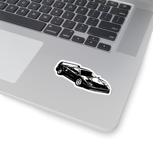 Retro Ferrari kiss cut sticker