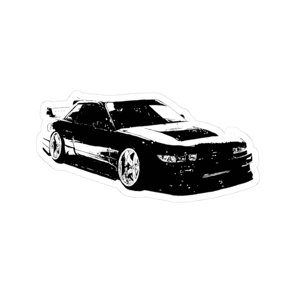 S13 Sticker – Black & White JDM Sports Car Decal